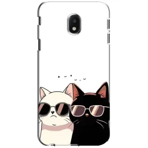 Чехол с рисунком кот на Samsung Galaxy J3 2017 (J330FN европейская версия) (Коты в очках)