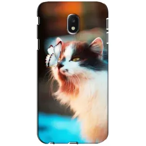 Чехол на Самсунг Джи3 2017, ДЖ330ФН европейский вариант с Котами (VPrint) (Котик с бабочкой)