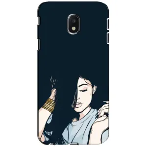 Чехол с печатью для Samsung Galaxy J3 2017 (J330FN европейская версия) - (Мода) (AlphaPrint) (Красивая девочка)