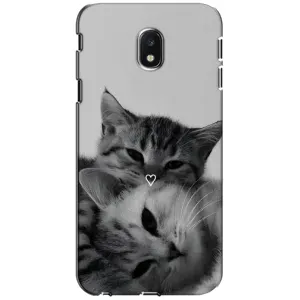 Чехол с рисунком кот на Samsung Galaxy J3 2017 (J330FN европейская версия) (Пара котов)