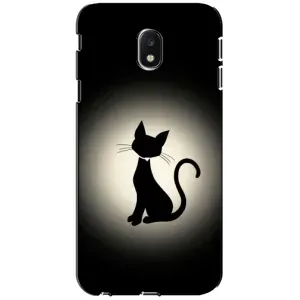 Чехол с принтом для Samsung Galaxy J3 2017 (J330FN европейская версия) (AlphaPrint) Модные коты (Силуэт котика)