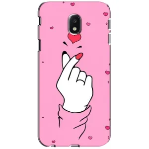 Чехол с принтом для Samsung Galaxy J3 2017 (J330FN европейская версия) (AlphaPrint - Знак сердечка)