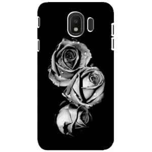 Чохол з картинкою (Стильні) Samsung J4 2018 - (AlphaPrint) (Чорна троянда)
