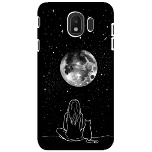 Чохол з малюнком кіт на Samsung Galaxy J4 2018, SM-J400F (Дівчина з котом)