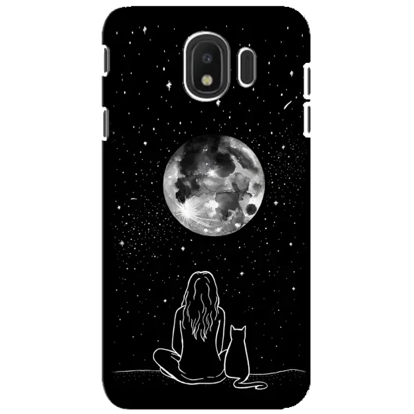 Чохол з принтом «Дівчина з котом» для Samsung Galaxy J4 2018 (SM-J400F)