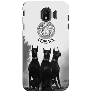 Чехлы VERSACE для Самсунг Дж4 2018 (PREMIUMPrint) (Доберман Версаче)