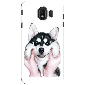 Чохли з собаками для Samsung Galaxy J4 2018, SM-J400F (VPrint) (Радісний Хаскі)