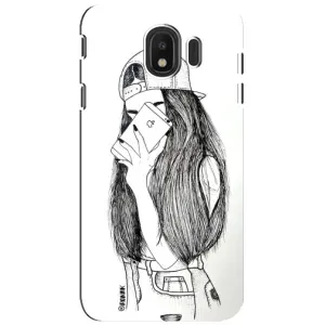 Чохол з друком для Samsung Galaxy J4 2018, SM-J400F - (Мода) (AlphaPrint) (Фото дівчини)