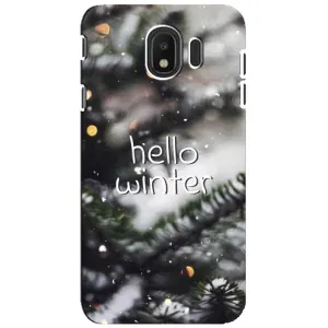 Новогодние, Праздничные Чехлы для Samsung Galaxy J4 2018, SM-J400F - 2024 год (Hello winter)