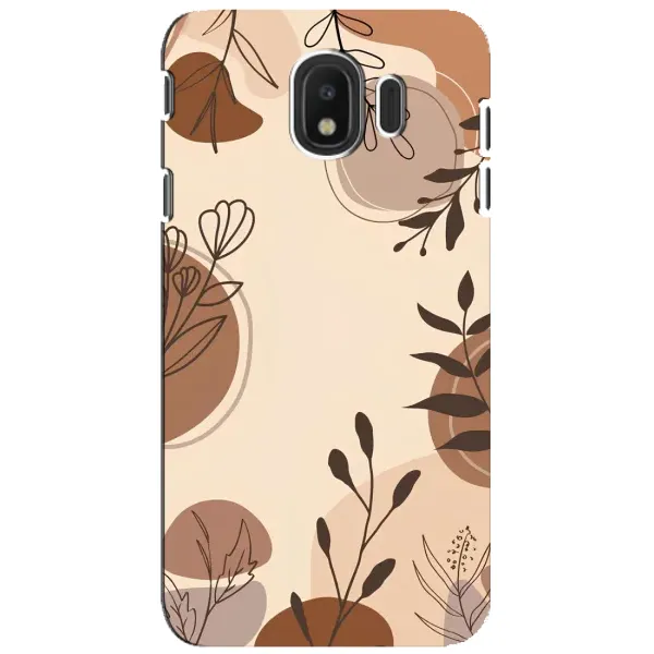Чохол з принтом «Коричневі квіти» для Samsung Galaxy J4 2018 (SM-J400F)