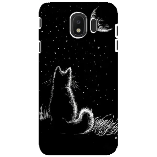 Чохол з принтом «Котик і місяць» для Samsung Galaxy J4 2018 (SM-J400F)