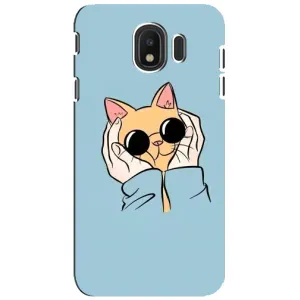 Чохол на Samsung J4 2018 з Котиками (VPrint) (Котик в окулярах)