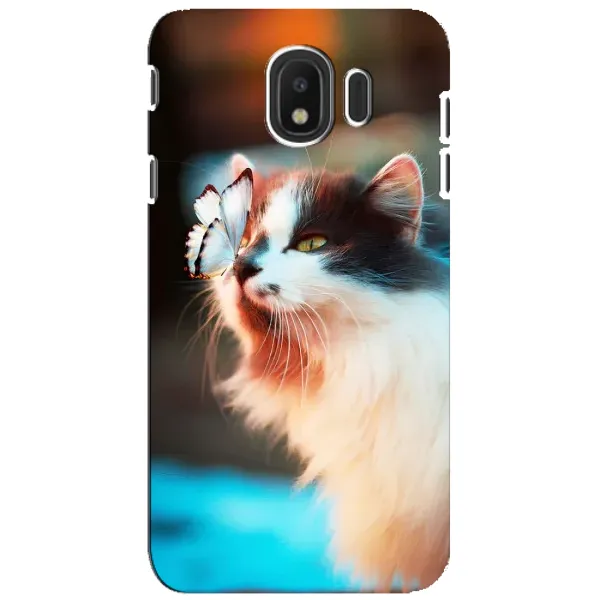Чехол с принтом «Котик с бабочкой» для Samsung Galaxy J4 2018 (SM-J400F)