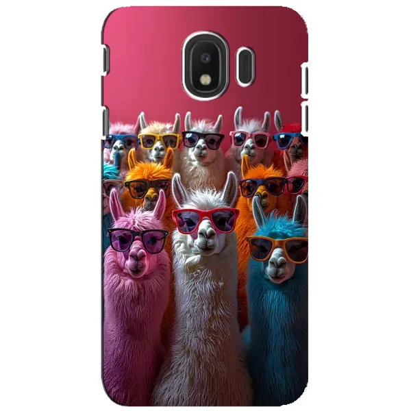 Чехол с принтом «Ламы в очках» для Samsung Galaxy J4 2018 (SM-J400F) Чехол с принтом «Ламы в очках» для Samsung Galaxy J4 2018 (SM-J400F)