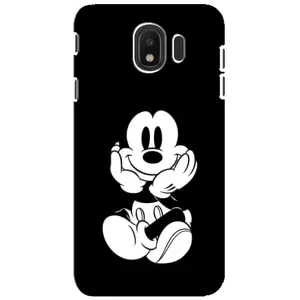 Міккі Маус чохол для Samsung Galaxy J4 2018, SM-J400F (AlphaPrint - Мультяшні) (Маус на чорному)