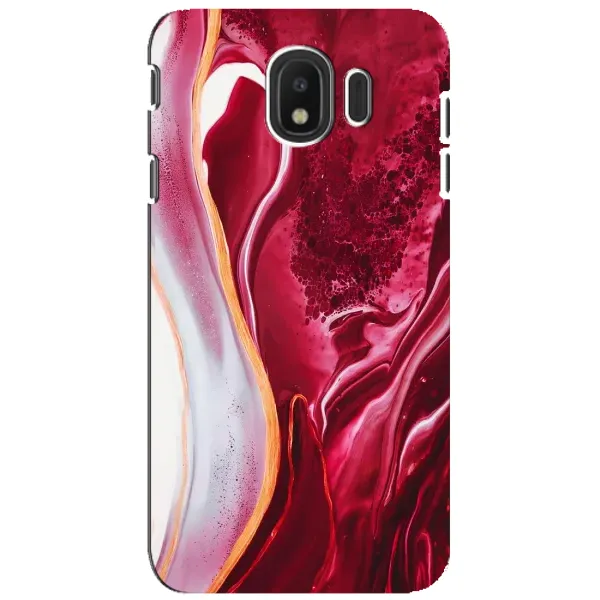 Чехол с принтом «Мрамор красный» для Samsung Galaxy J4 2018 (SM-J400F)