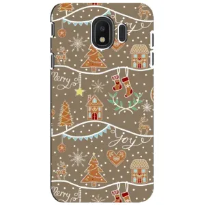 Новогодние, Праздничные Чехлы для Samsung Galaxy J4 2018, SM-J400F - 2024 год (Новогодние пряники)