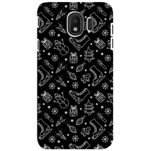 Новогодние, Праздничные Чехлы для Samsung Galaxy J4 2018, SM-J400F - 2024 год (Новогодний фон)