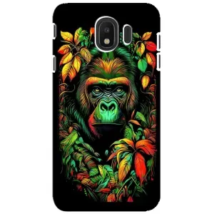 Чехол с Обезьянами Samsung Galaxy J4 2018, SM-J400F - (AlphaPrint) (Обезьяна в тропиках)