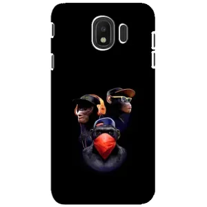 Чехол с Обезьянами Samsung Galaxy J4 2018, SM-J400F - (AlphaPrint) (Три обезьяны)