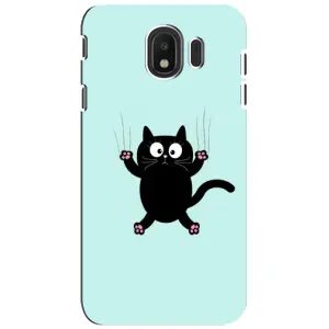 Чохол з принтом для Samsung Galaxy J4 2018, SM-J400F (AlphaPrint) Модні коти (Падаючий кіт)