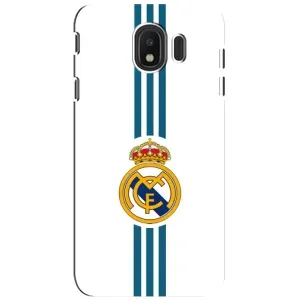 ФК Реал Мадрид чехлы для Samsung Galaxy J4 2018, SM-J400F (AlphaPrint) (Реал Мадрид на белом)