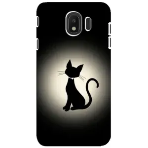 Чохол з принтом для Samsung Galaxy J4 2018, SM-J400F (AlphaPrint) Модні коти (Силует котика)