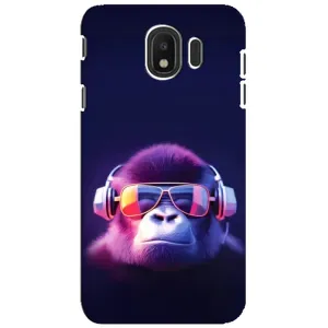 Чехол с Обезьянами Samsung Galaxy J4 2018, SM-J400F - (AlphaPrint) (Стильная обезьяна)