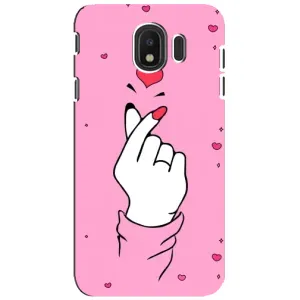 Чехол с принтом для Samsung Galaxy J4 2018, SM-J400F (AlphaPrint - Знак сердечка)