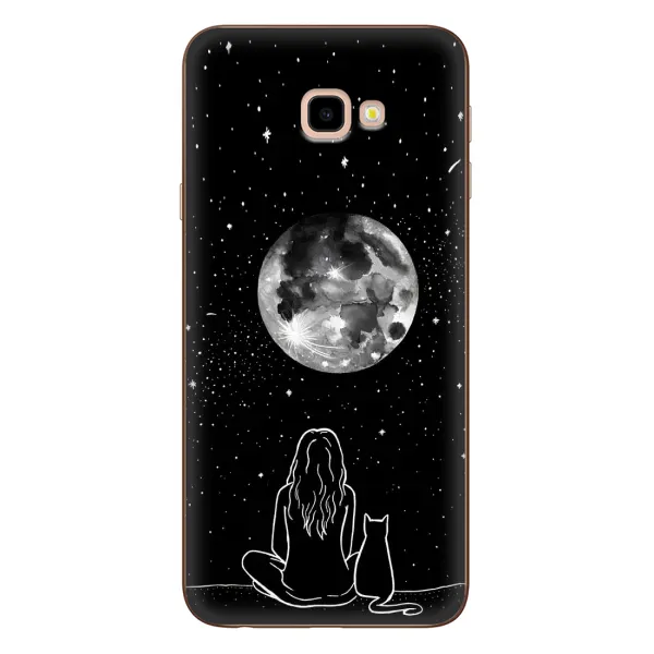 Чохол з принтом «Дівчина з котом» для Samsung Galaxy J4 Plus (J4+, J415)