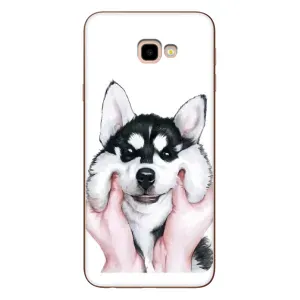 Чехлы с собаками для Samsung Galaxy J4+, J4 Plus, J415 (VPrint) (Довольный Хаски)