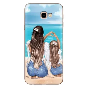 Чехол с печатью для Samsung Galaxy J4+, J4 Plus, J415 - (Мама с ребенком) (AlphaPrint) (Мама с доченькой)