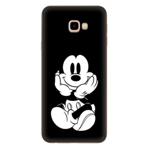 Міккі Маус чохол для Samsung Galaxy J4+, J4 Plus, J415 (AlphaPrint - Мультяшні) (Маус на чорному)