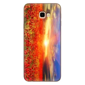 Чехол с картинкой (Стильные) для Самсунг Ж4+, Ж4 Плюс - (AlphaPrint) (Поле тюльпанов)