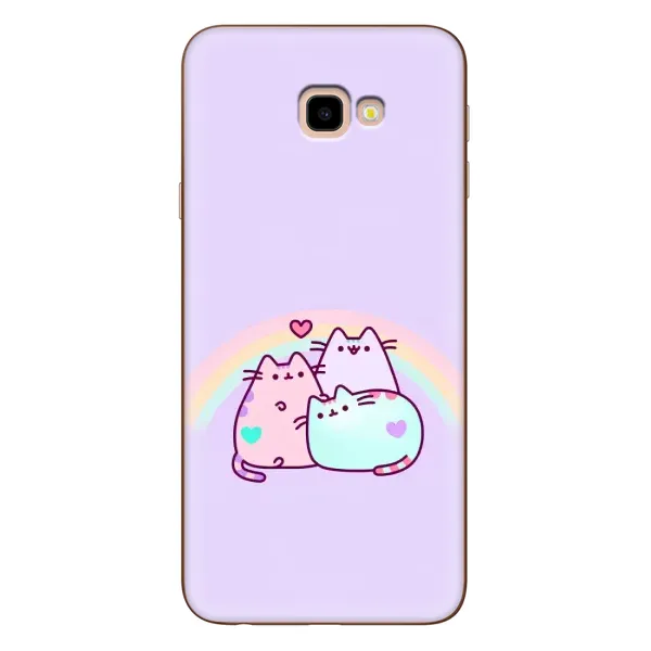 Чохол з принтом «Радужний котик» для Samsung Galaxy J4 Plus (J4+, J415)