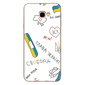 Чохли (Доброго вечора, ми за України) для Самсунг J4+, J4 Плюс (AlphaPrint) (Стикер)