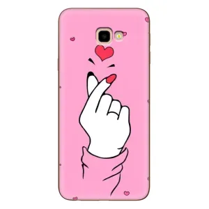 Чехол с принтом для Samsung Galaxy J4+, J4 Plus, J415 (AlphaPrint - Знак сердечка) (Знак Love)