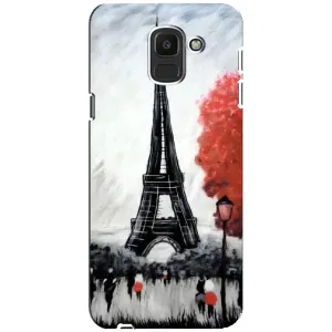 Чохол Ейфелева Вежа Samsung Galaxy J6 2018, J600F - (AlphaPrint) (Вежа в Парижі)