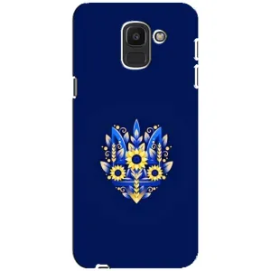 Чохли для Samsung Galaxy J6 2018, J600F Укр. Символіка (AlphaPrint) (Квітковий Герб)