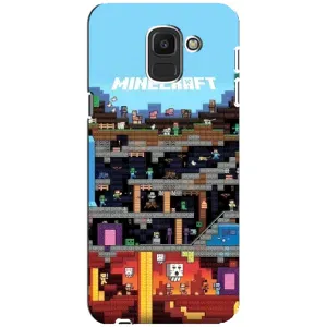 Чохол Майнкрафт на Samsung Galaxy J6 2018, J600F (AlphaPrint) Minecraft (фон Minecraft)