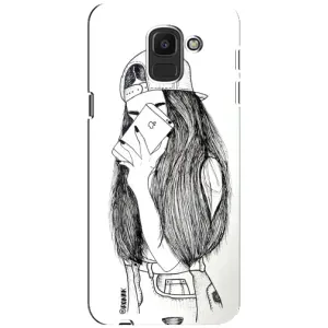 Чохол з друком для Samsung Galaxy J6 2018, J600F - (Мода) (AlphaPrint) (Фото дівчини)