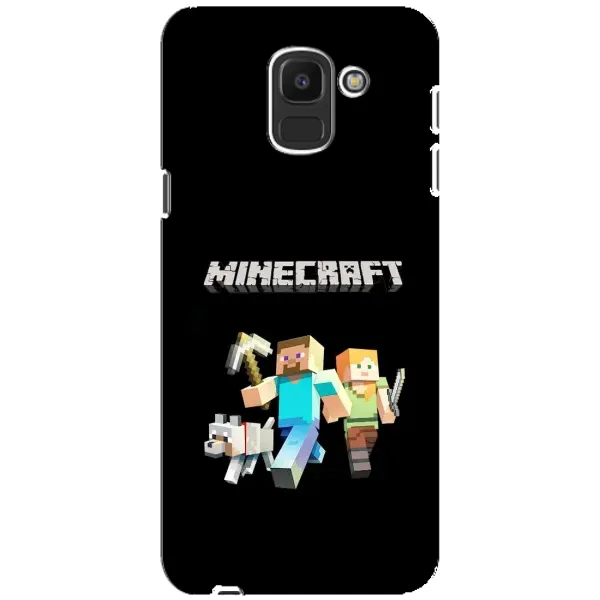 Чехол с принтом «герои Minecraft» для Samsung Galaxy J6 2018 (J600F)
