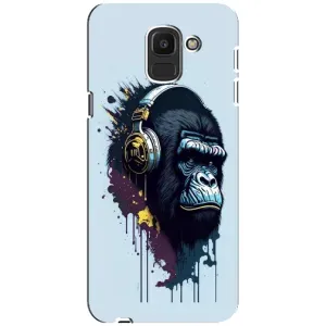 Чохол з Мавпами Samsung Galaxy J6 2018, J600F - (AlphaPrint) (Горила в навушниках)