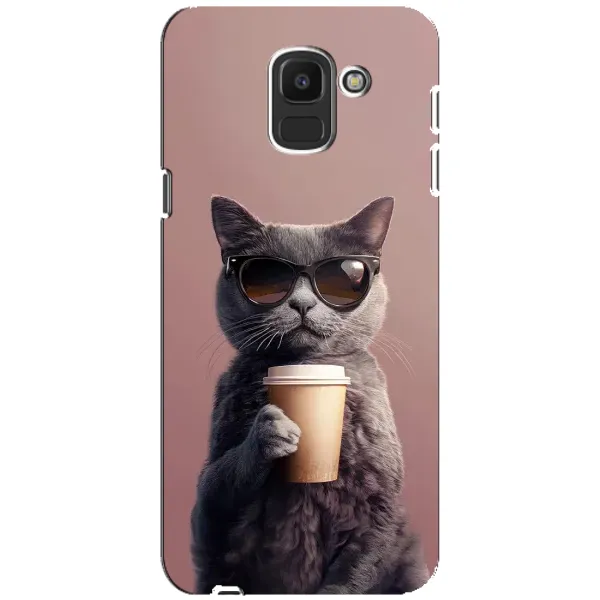 Чехол с принтом «Кот с кофе» для Samsung Galaxy J6 2018 (J600F) Чехол с принтом «Кот с кофе» для Samsung Galaxy J6 2018 (J600F)