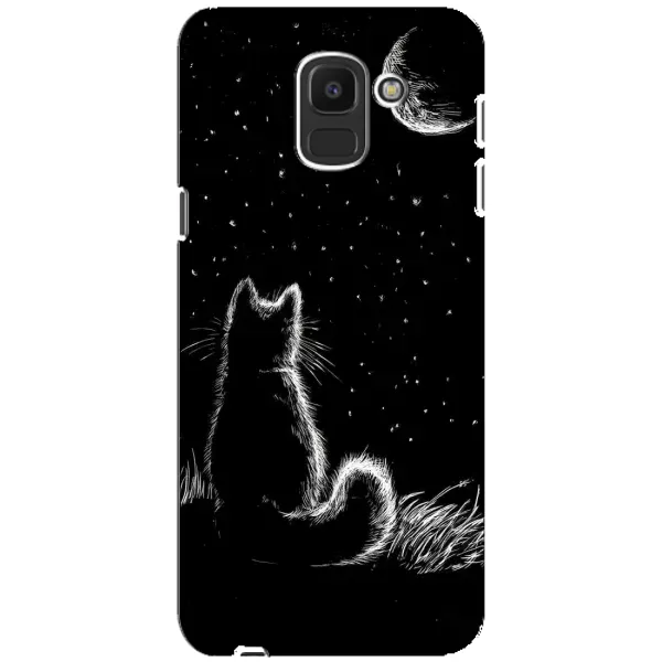 Чехол с принтом «Котик и луна» для Samsung Galaxy J6 2018 (J600F)