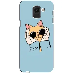 Чохол на Самсунґ Дж6 2018 з Котиками (VPrint) (Котик в окулярах)