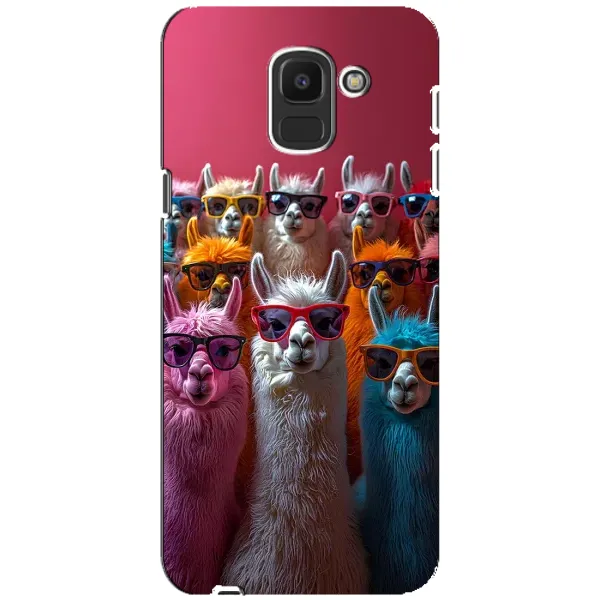 Чехол с принтом «Ламы в очках» для Samsung Galaxy J6 2018 (J600F) Чехол с принтом «Ламы в очках» для Samsung Galaxy J6 2018 (J600F)