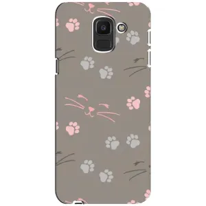 Чехол с рисунком кот на Samsung Galaxy J6 2018, J600F (Лапы и усы)