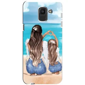Чохол з друком для Samsung Galaxy J6 2018, J600F - (Мама з дитинкою) (AlphaPrint) (Мама з донькою)