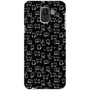 Чохол з принтом для Samsung Galaxy J6 2018, J600F (AlphaPrint) Модні коти (Маленькі котики)